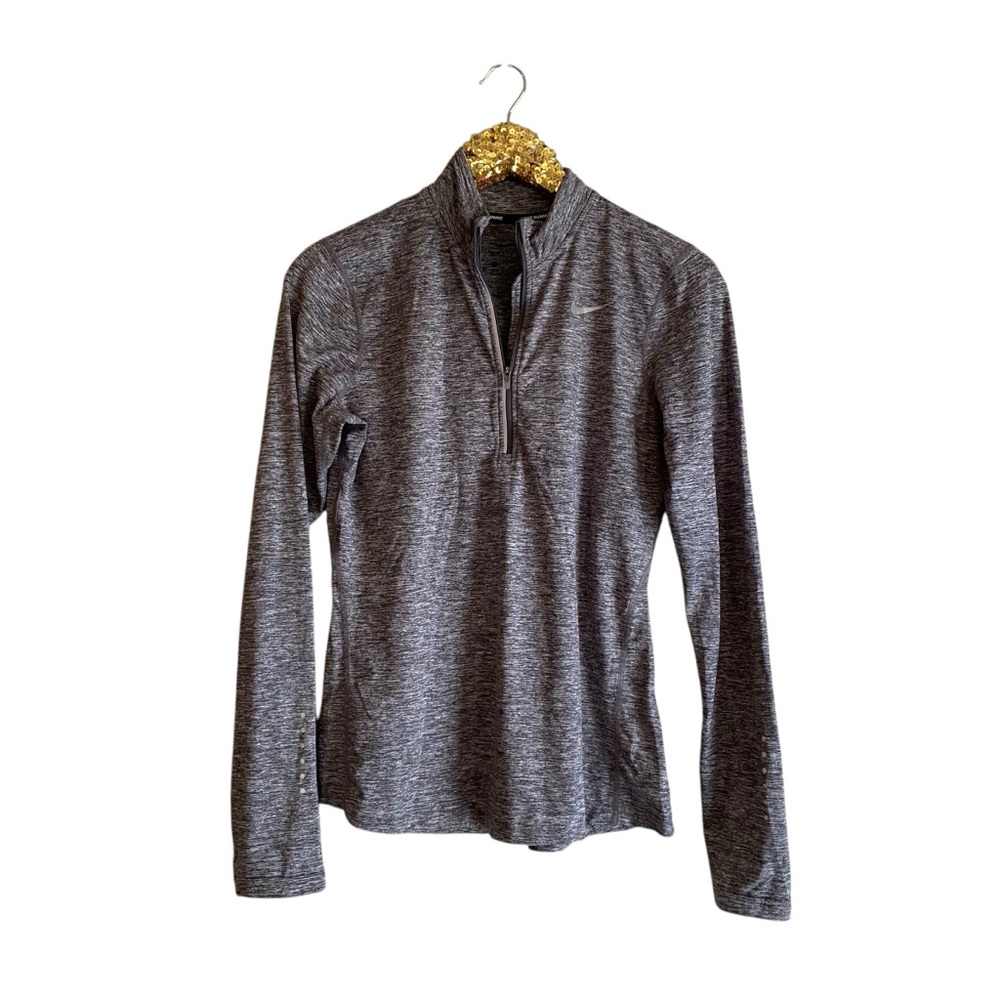 Nike Gray Dri Fit Quarter-Zip Pullover